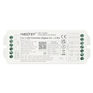 MiBoxer PZ5 Kontroler taśm LED 5w1 Zigbee 3.0 TUYA RGBW RGB+CCT Mi-Light