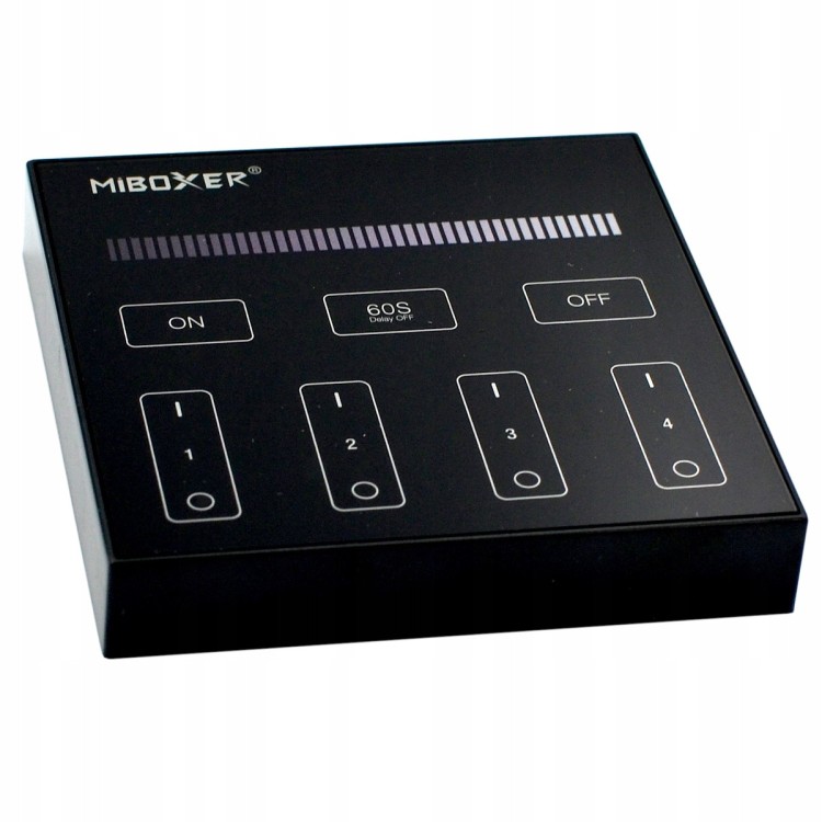 MiBoxer B1-B Pilot LED jasność 4-stref 2.4GHz Dotykowy panel czarny Milight