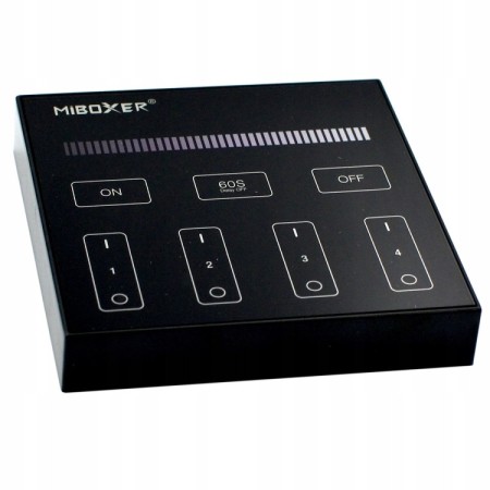 MiBoxer B1-B Pilot LED jasność 4-stref 2.4GHz Dotykowy panel czarny Milight