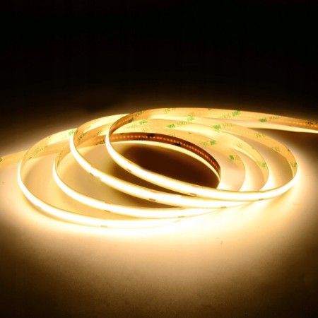 DAMIK Taśma LED COB 24V 5m 10W/m 3000K CRI80 320 LED/m IP20