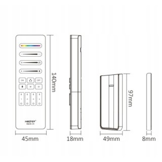 MiBoxer C10-B Pilot LED SPI 2.4GHz 4-strefowy z funkcją trybu muzycznego