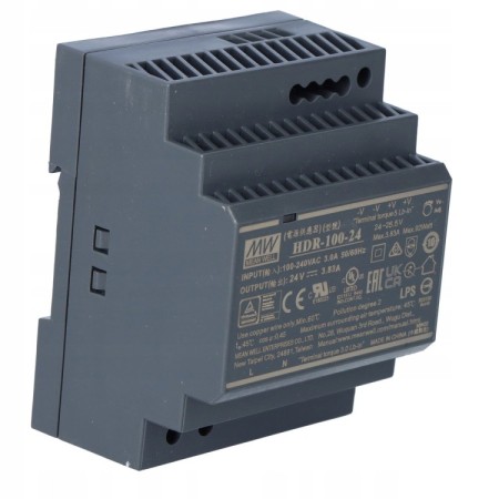 Zasilacz led na szynę DIN RAIL MEAN WELL HDR-100-24