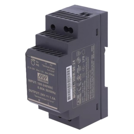 Zasilacz led na szynę DIN RAIL MEANWELL HDR-30-24