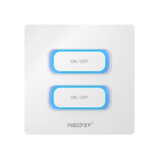MiBoxer ESR2-W Przełącznik 2-GANG 2 strefy ściemniacz 2.4G 230V Biały