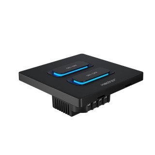 MiBoxer ESZ2-B inteligentny przełącznik LED 2-GANG Zigbee 2.4G Tuya Czarny