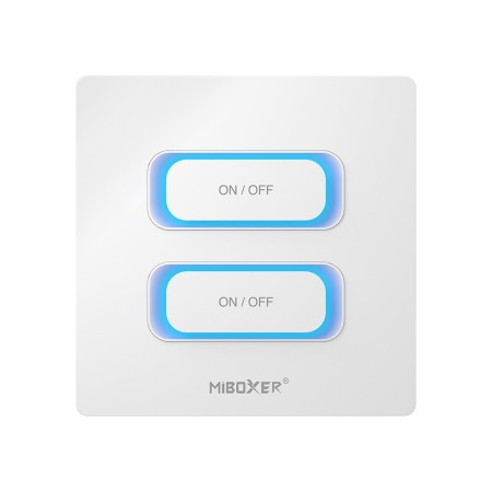 MiBoxer ESZ2-W Inteligentny przełącznik 2-GANG Zigbee 3.0 + 2.4GHz Biały