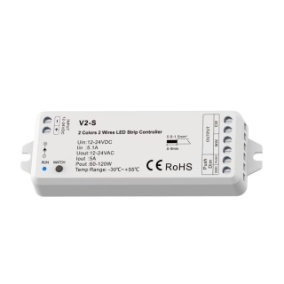 SkyDance V2-S Sterownik LED 2.4Ghz CCT Tunable White (WW+CW, 2-żyłowy)