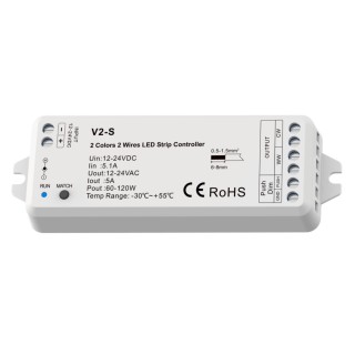 SkyDance V2-S Sterownik LED 2.4Ghz CCT Tunable White (WW+CW, 2-żyłowy)