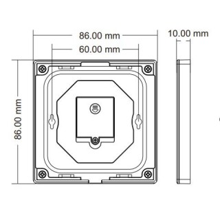 SkyDance TW2-4 B dotykowy panel ścienny CCT RF 2.4GHz, 4 strefy Czarny