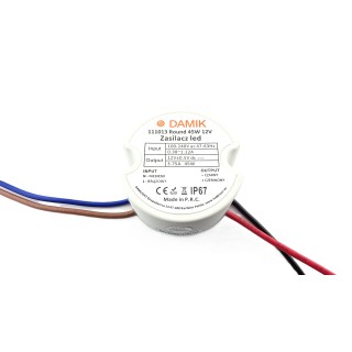 Zasilacz do taśm LED DAMIK Round 12V 45W IP67 - leddriver.eu