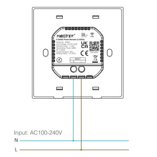 MiBoxer ESR2T-W Inteligentny przełącznik 2-GANG 2.4GHz Biały
