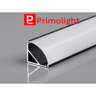 PrimoLight Aluminum corner profile black - leddriver.eu