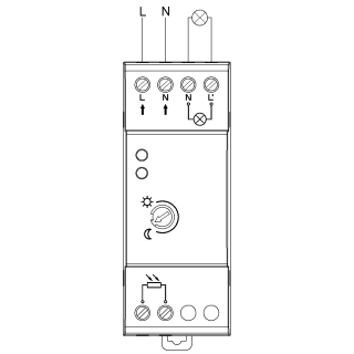 DAMIK BAT 115100 Twilight sensor for DIN rail - leddriver.eu