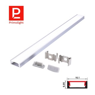 PrimoLight Slim anodized aluminum profile silver - leddriver.eu