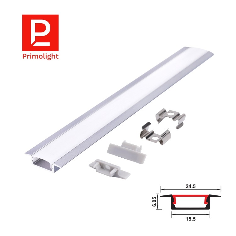 PrimoLight Profil aluminiowy LED wpuszczany srebrny - leddriver.eu