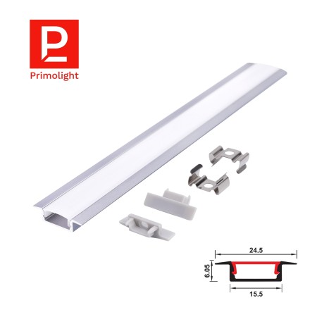 PrimoLight Profil aluminiowy LED wpuszczany srebrny - leddriver.eu
