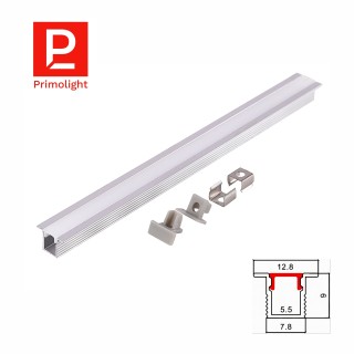 PrimoLight Recessed Aluminum Profile Silver - leddriver.eu