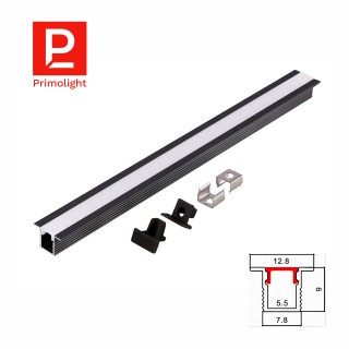 PrimoLight Profil aluminiowy LED wpuszczany czarny - leddriver.eu