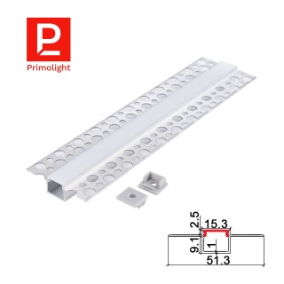 PrimoLight Flush-mounted aluminum profile silver - leddriver.eu