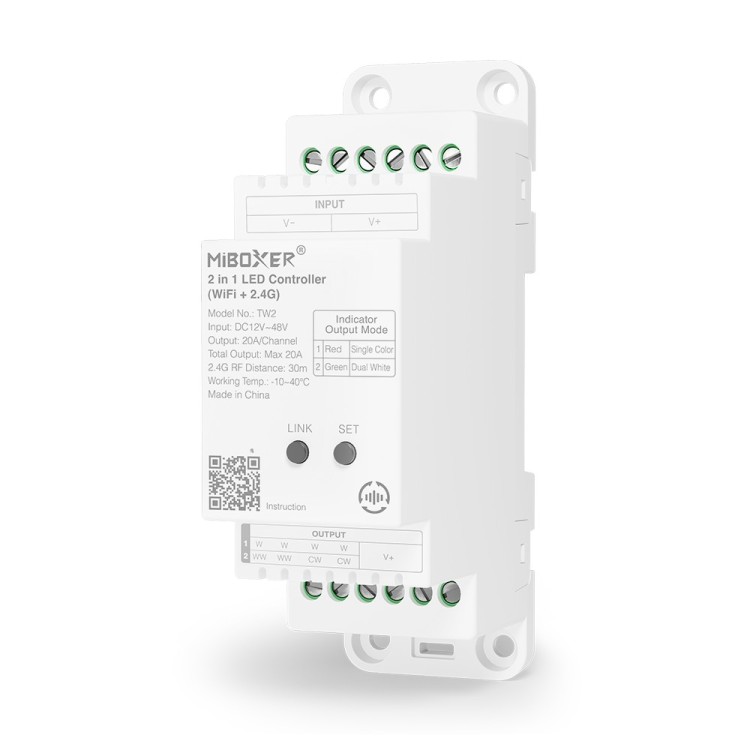 MiBoxer TW2 DIN Rail LED Controller - leddriver.eu