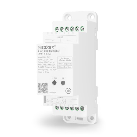 Sterownik LED MiBoxer TW2 na szynę DIN- leddriver.eu