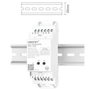 MiBoxer TW2 DIN Rail LED Controller - leddriver.eu