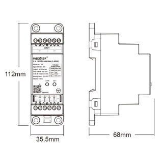 Sterownik LED MiBoxer TR5 na szynę DIN- leddriver.eu