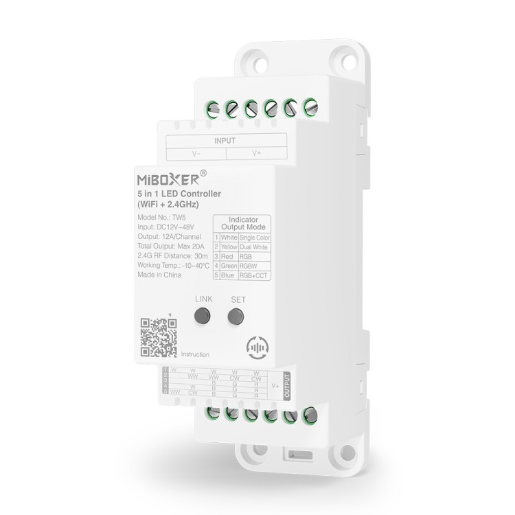 MiBoxer TW5 DIN Rail LED Controller - leddriver.eu