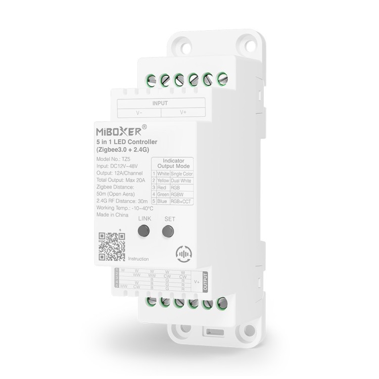 Sterownik LED MiBoxer TZ5 na szynę DIN- leddriver.eu