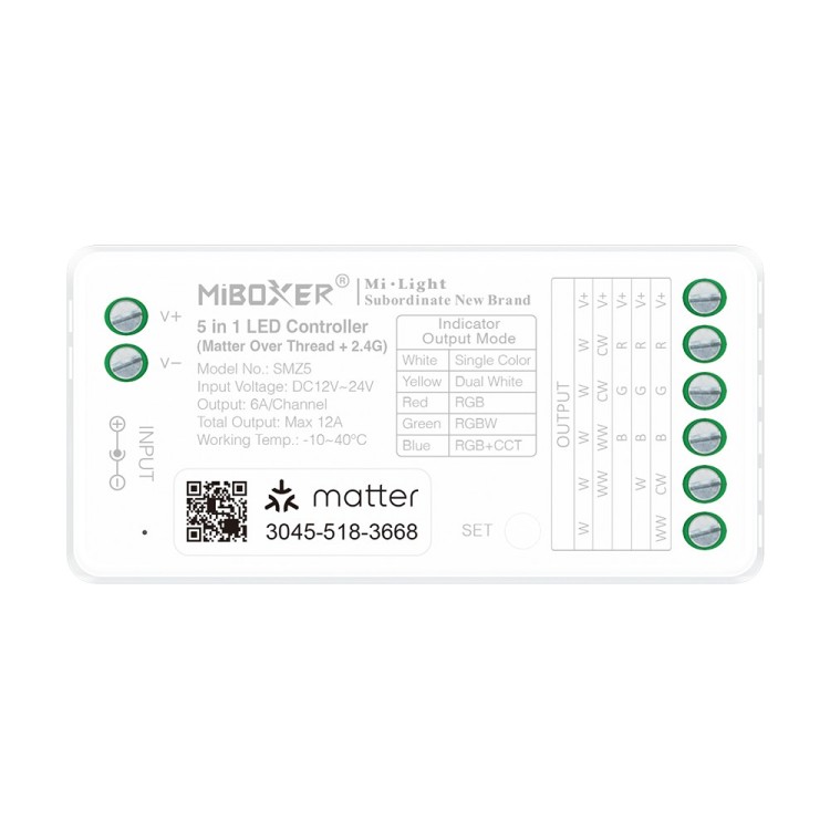 MiBoxer SMZ5 Sterownik LED 5w1 Matter over Thread - leddriver.eu