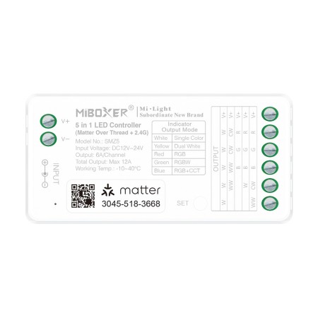MiBoxer SMZ5 Sterownik LED 5w1 Matter over Thread - leddriver.eu