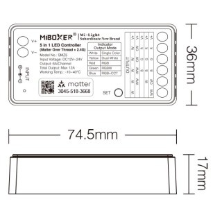 MiBoxer SMZ5 Sterownik LED 5w1 Matter over Thread - leddriver.eu