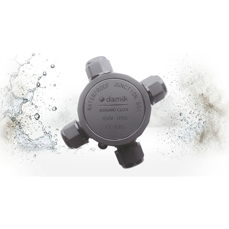 DAMIK ROUND CLOX 4T 2-2 IP68 450V Puszka Łączeniowa Hermetyczna Czterodrożna X